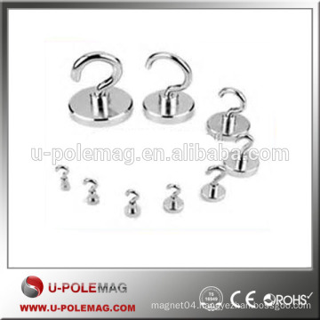 High quality magnetic assembly China manufacturer Pot magnets with hook